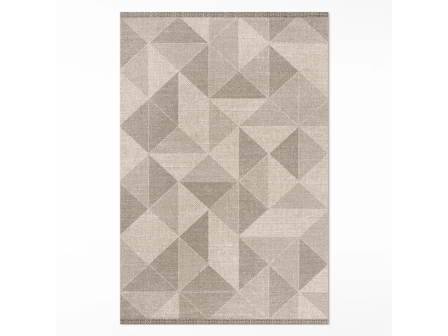 Tapis vinyle pour la maison, Moquette d'intérieur Tissu imitation triangles et carrés - 140x210 cm