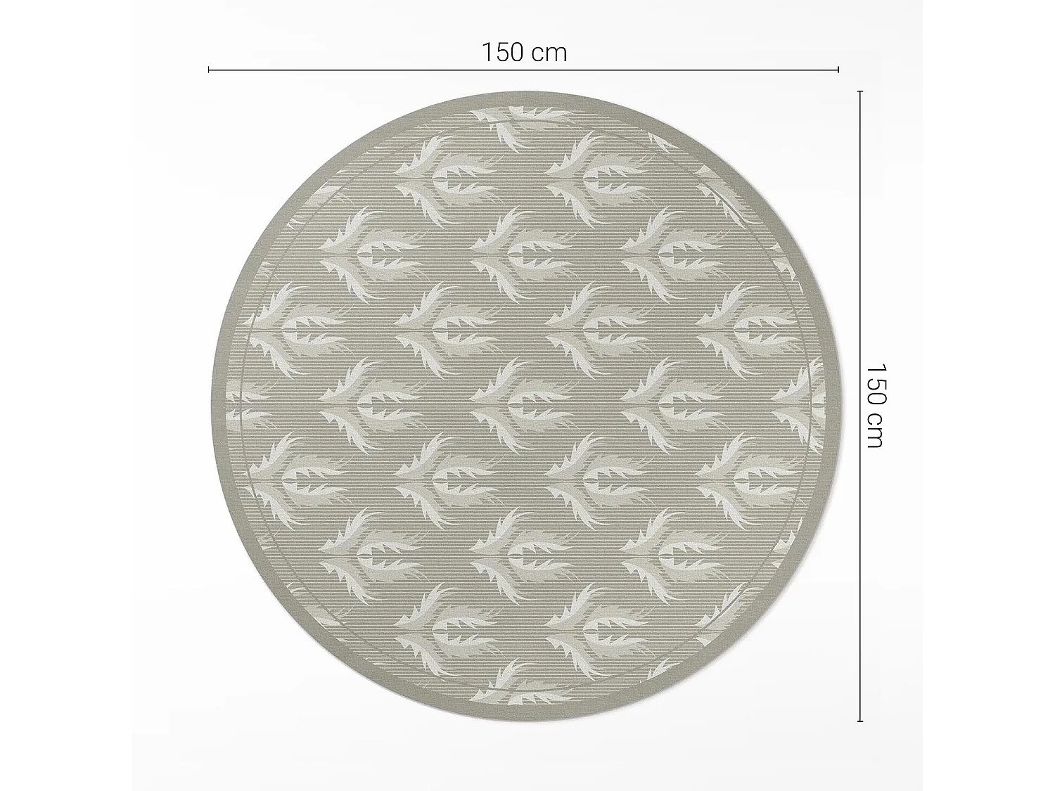 Tapis vinyle pour la maison, Moquette d'intérieur Modèle régulier d’ornements végétaux 150 cm