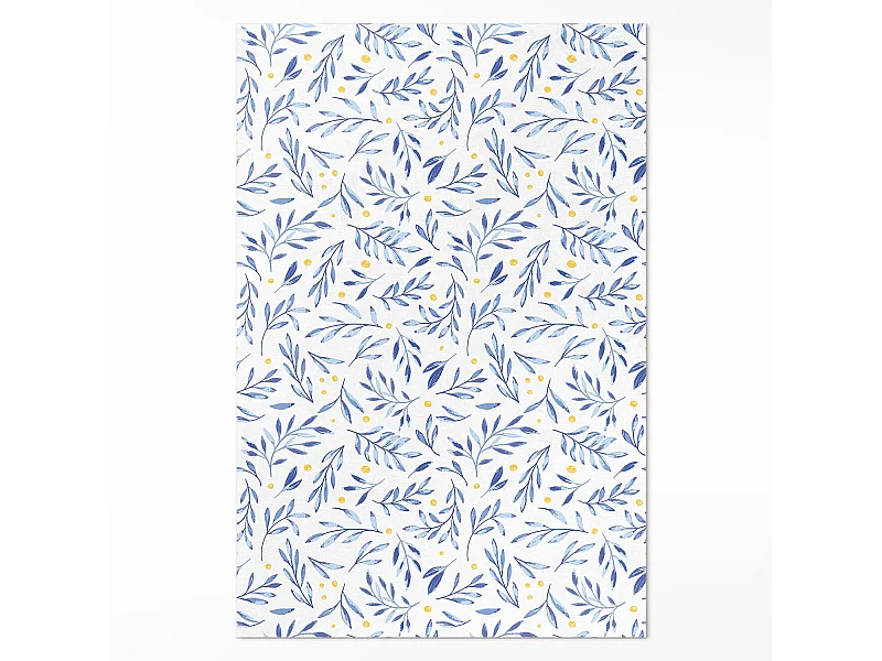 Tapis vinyle pour la maison, Moquette d'intérieur Brindilles, feuilles, pois bohèmes - 100x150 cm