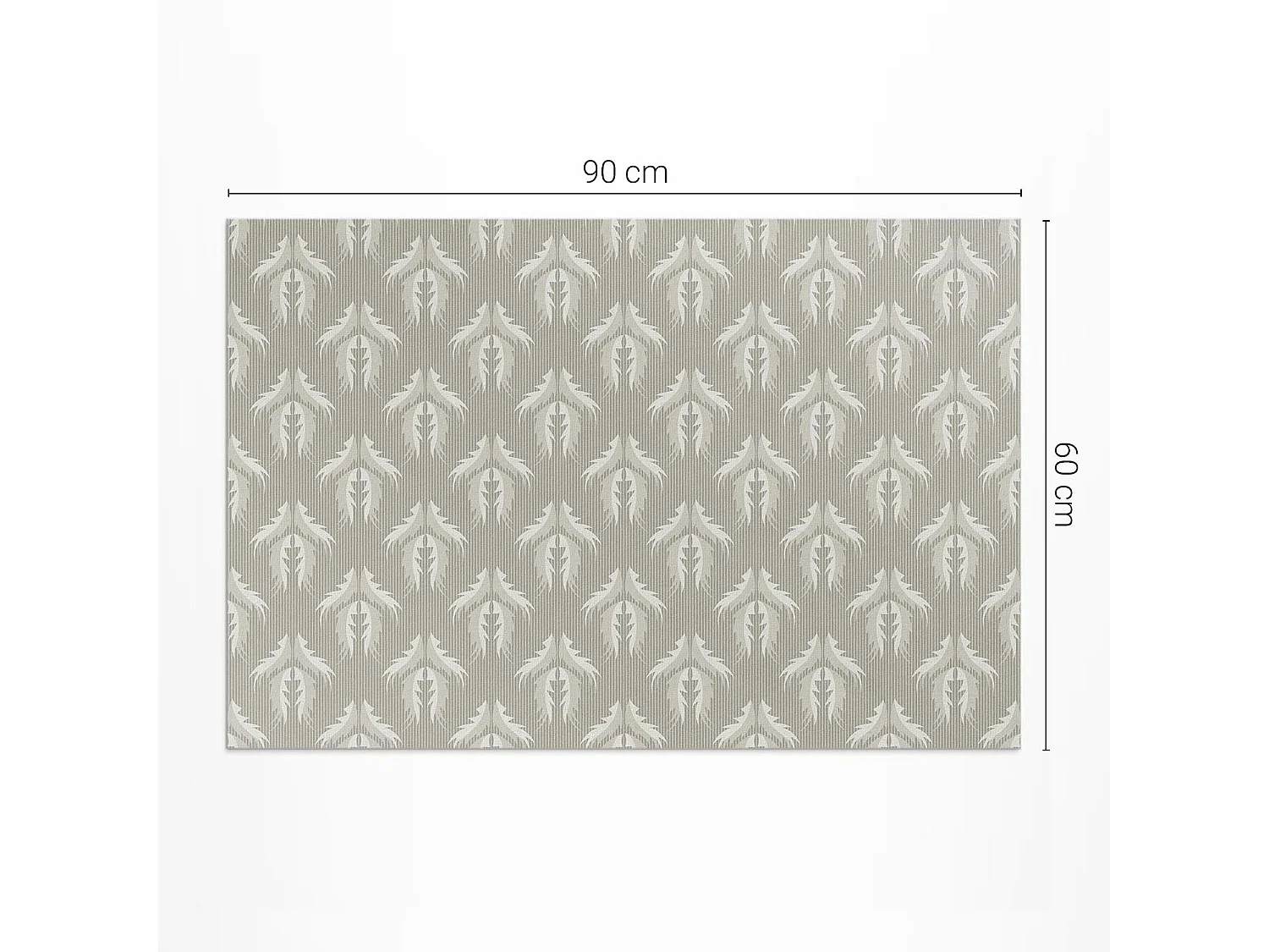 Tapis vinyle pour la maison, Moquette d'intérieur Modèle régulier d’ornements végétaux - 60x90 cm
