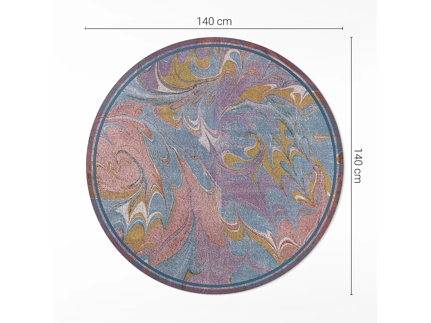 Vinylteppich für Zuhause, Innenteppich Abstrakte Komposition 140 cm