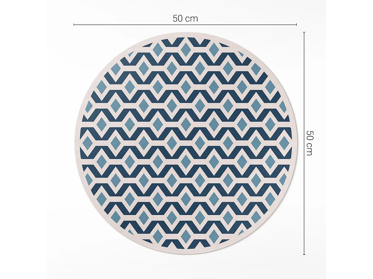 Tappeto in vinile per la casa, tappeto da interni Motivo geometrico, 50 cm