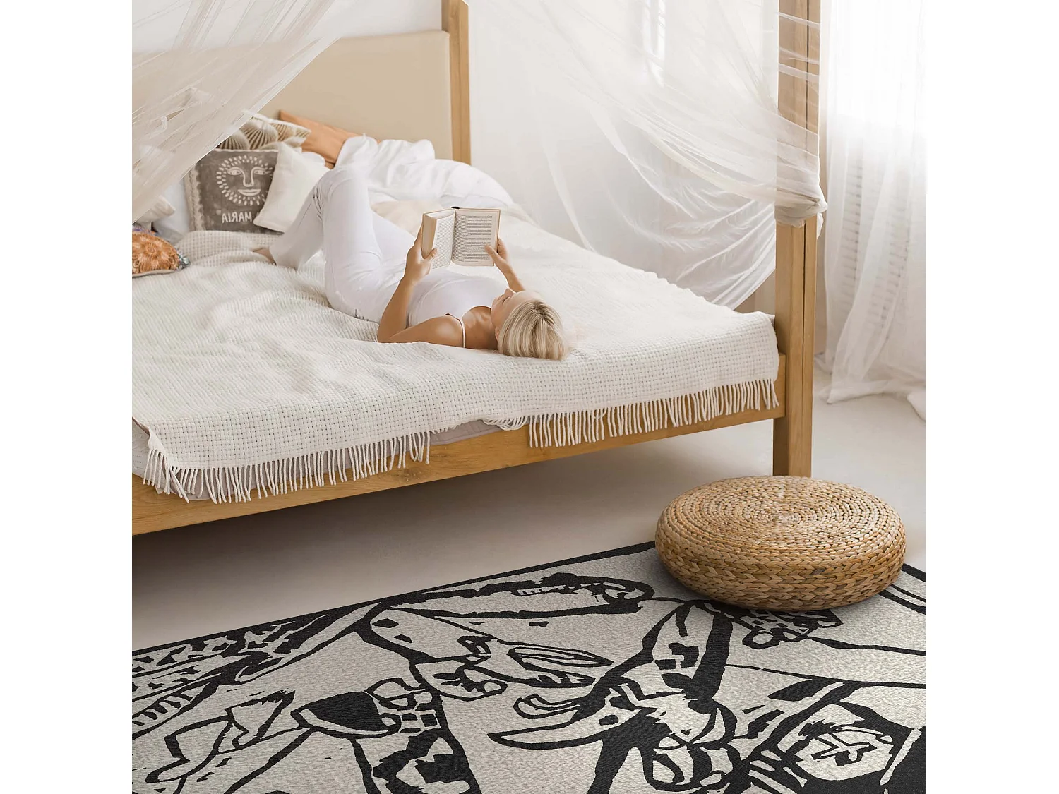 Tapis vinyle pour la maison, Moquette d'intérieur Composition de Vassily Kandinsky - 60x90 cm