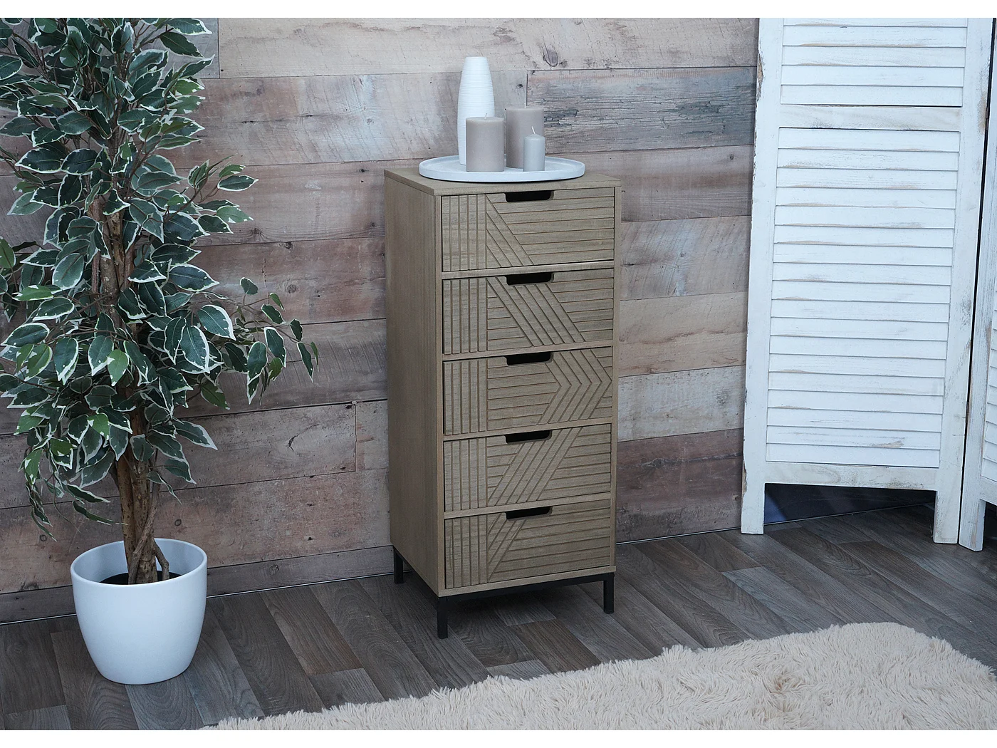 Commode MCW-N90,  gris-brun