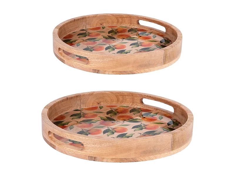 Set de 2 plateaux ronds Amalfi 35 et 40 cm