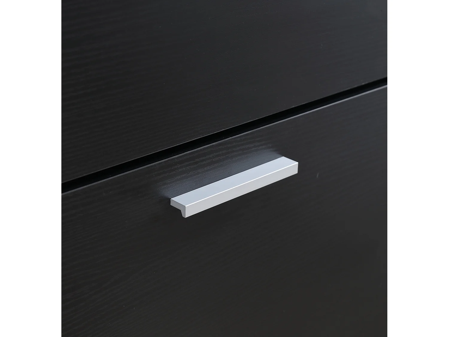 Scarpiera Salvaspazio 4 Ante Doppie Ripiani cm 63x24x155 Mobile in Legno da Ingresso Design, Portascarpe Nero - ZIK