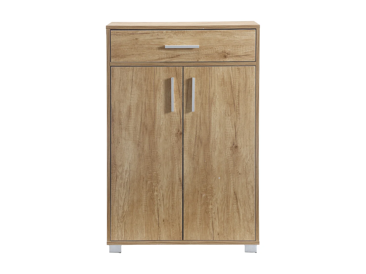 Armario zapatero 5 estantes 2 puertas 1 cajón cm 63x33x95 en Madera Armario de entrada, Roble - ZIK