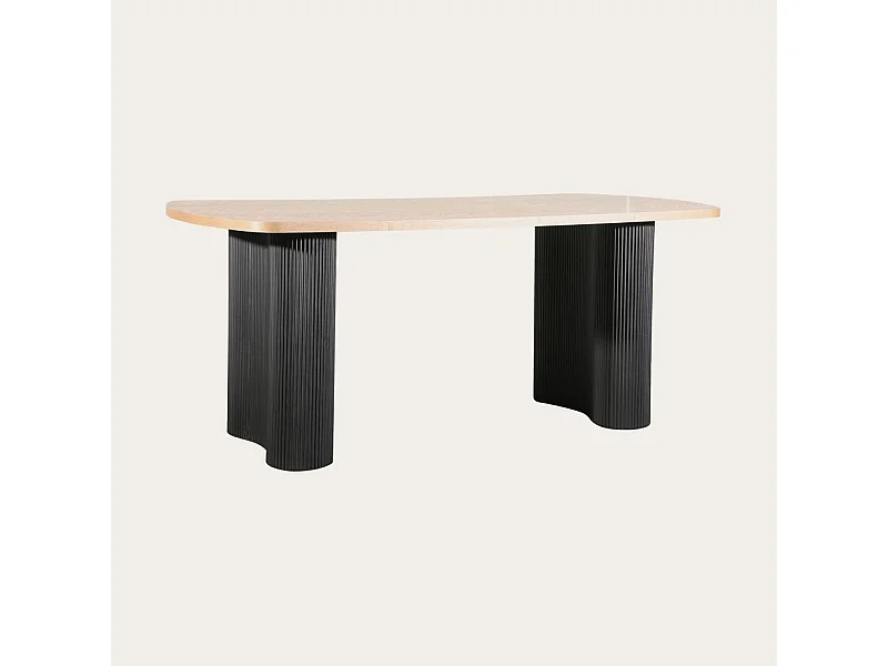 Table à manger effet bois naturel 180x75