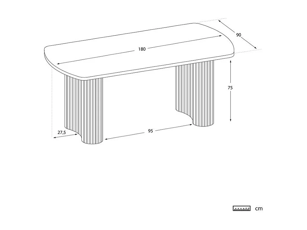 Table à manger effet bois naturel 180x75