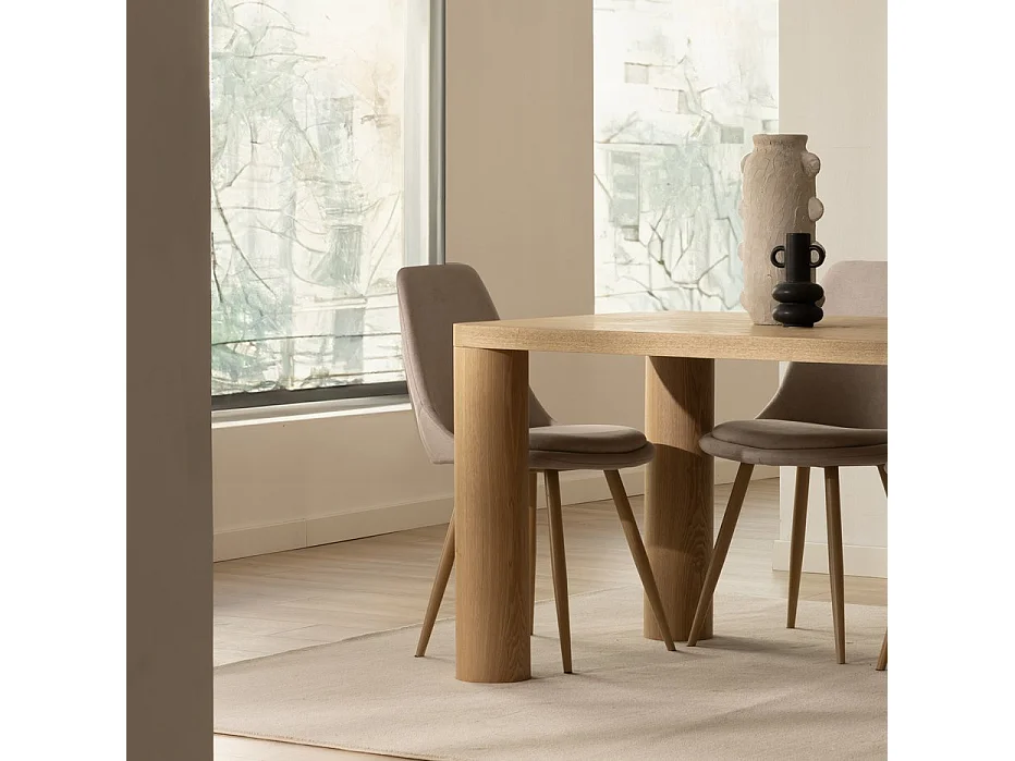 Table à manger effet bois naturel 180x75