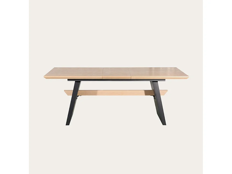 Table à manger extensible effet bois naturel 160x75