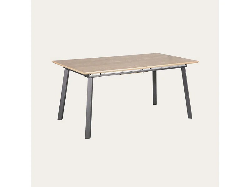 Table à manger extensible effet bois naturel 160x75