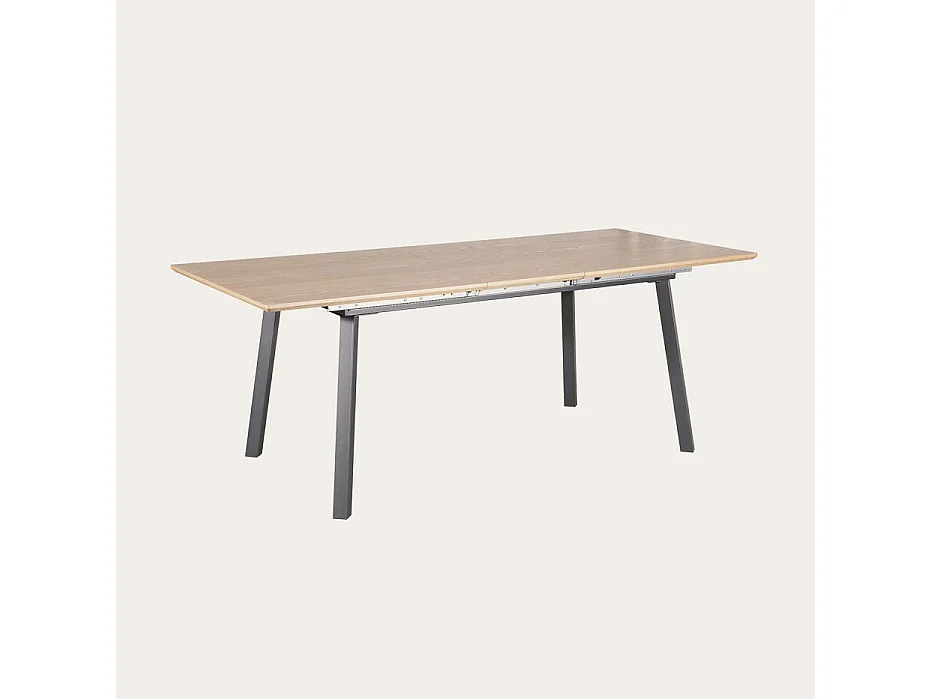 Table à manger extensible effet bois naturel 160x75