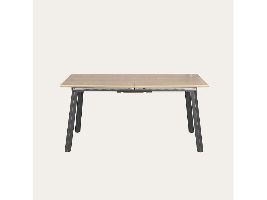 Table à manger extensible effet bois naturel 160x75