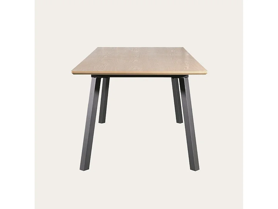 Table à manger extensible effet bois naturel 160x75