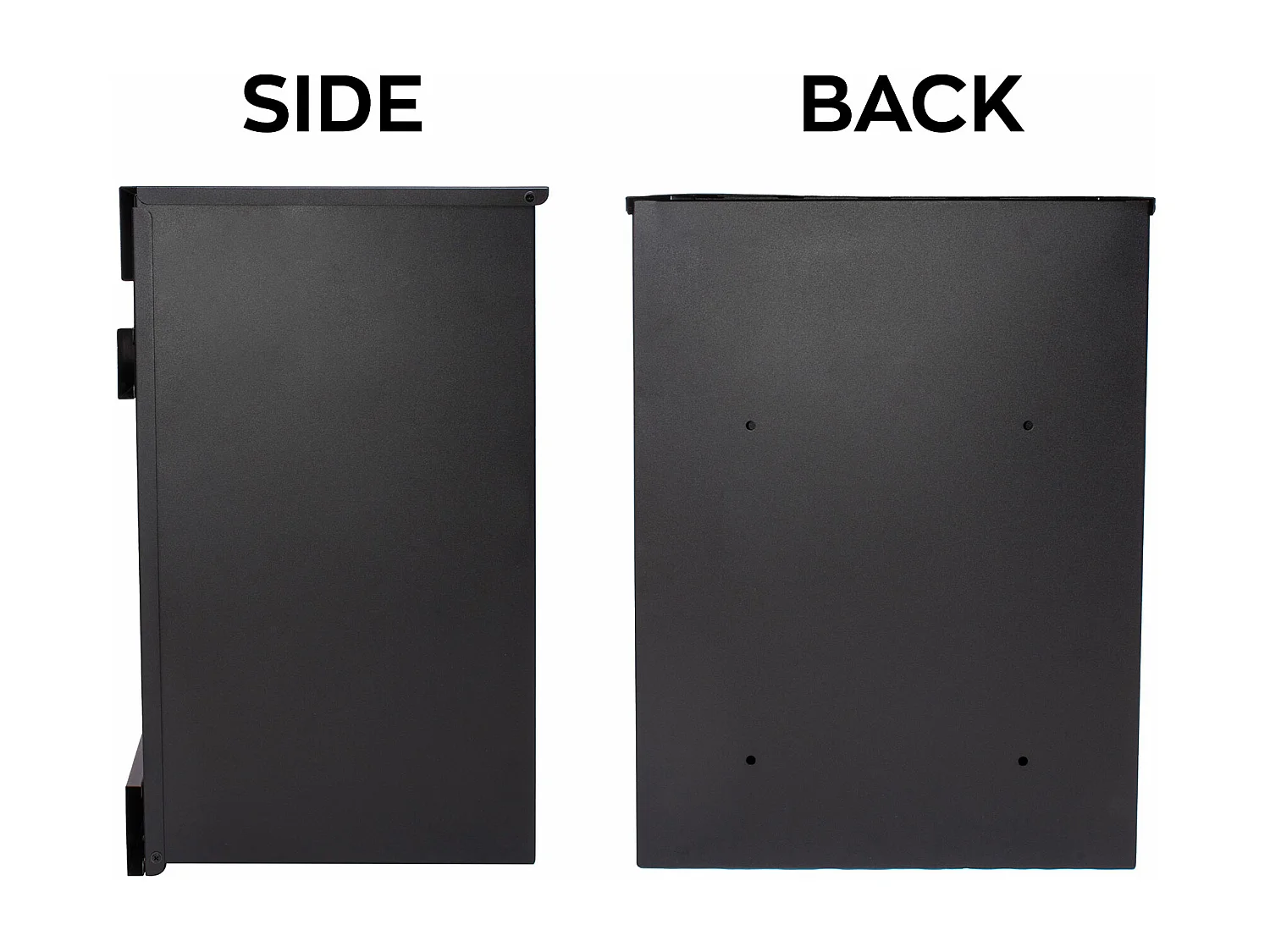 AOGA - Porta-cartas 44x35,5x58 cm em aço preto e contraplacado