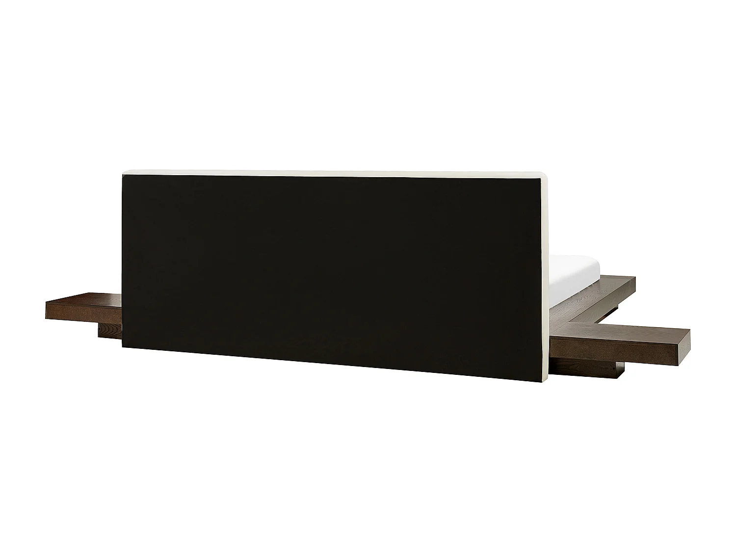 Lit avec LED Cuir PU ZEN 160 x 200 cm Frêne foncé