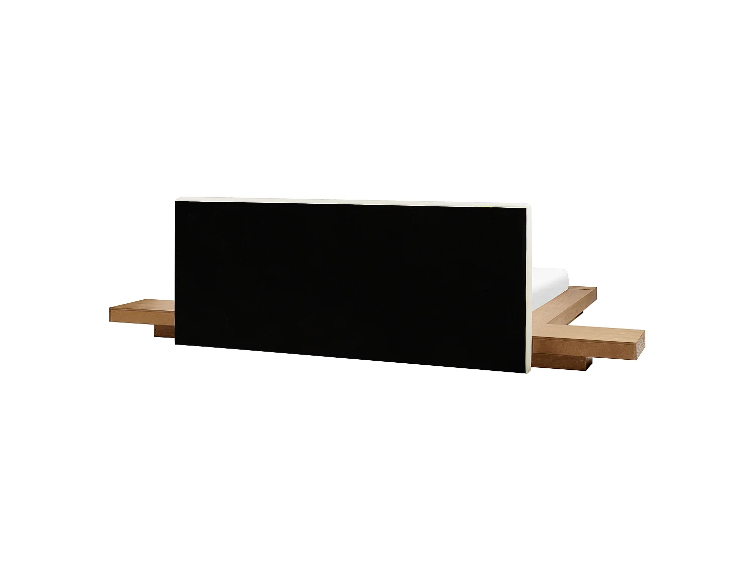 Lit avec LED Cuir PU ZEN 160 x 200 cm Frêne naturel