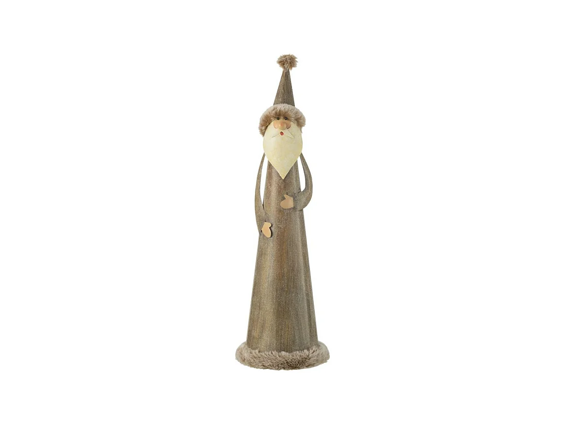 Papá Noel de metal gris 14*14*48 cm