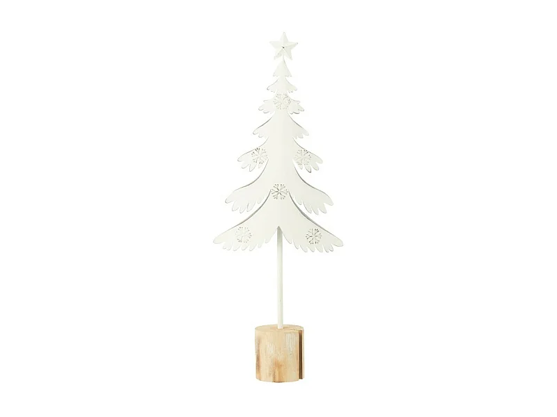 Albero di Natale in metallo bianco 19*7.5*52 cm