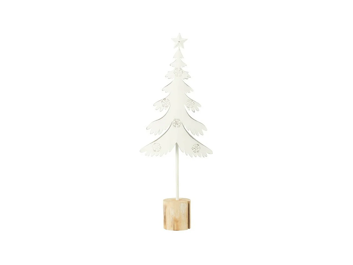 Albero di Natale in metallo bianco 19*7.5*52 cm