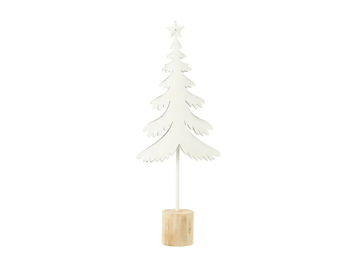 Albero di Natale in metallo bianco 19*7.5*52 cm