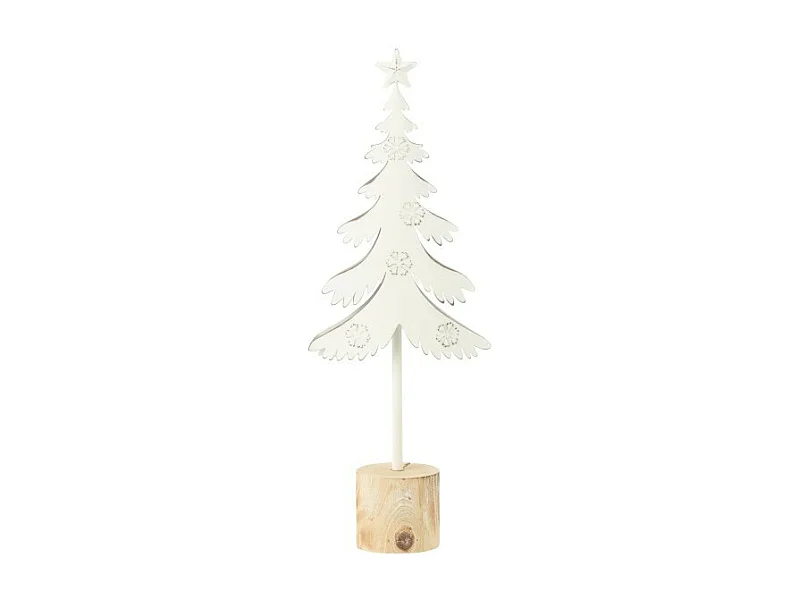 Albero di Natale in metallo bianco 15*6.5*40 cm