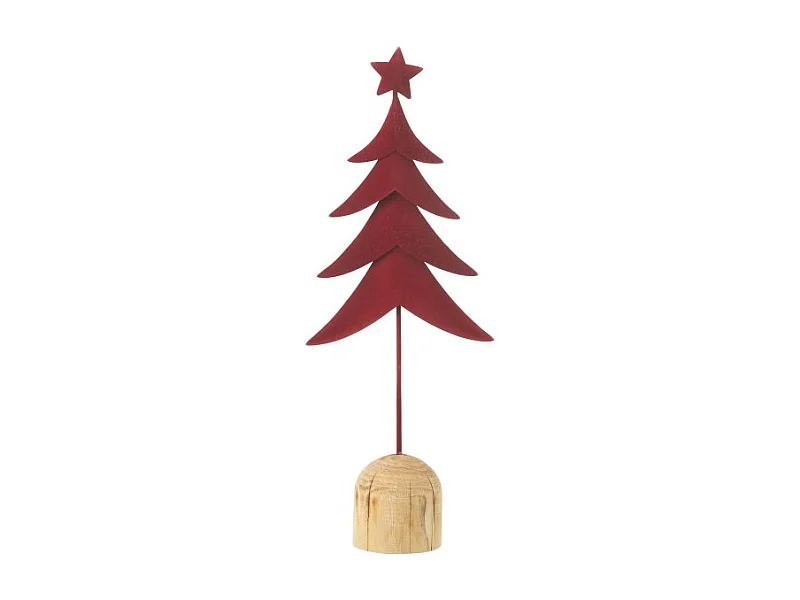 Albero di Natale in metallo rosso 14.5*7*40 cm
