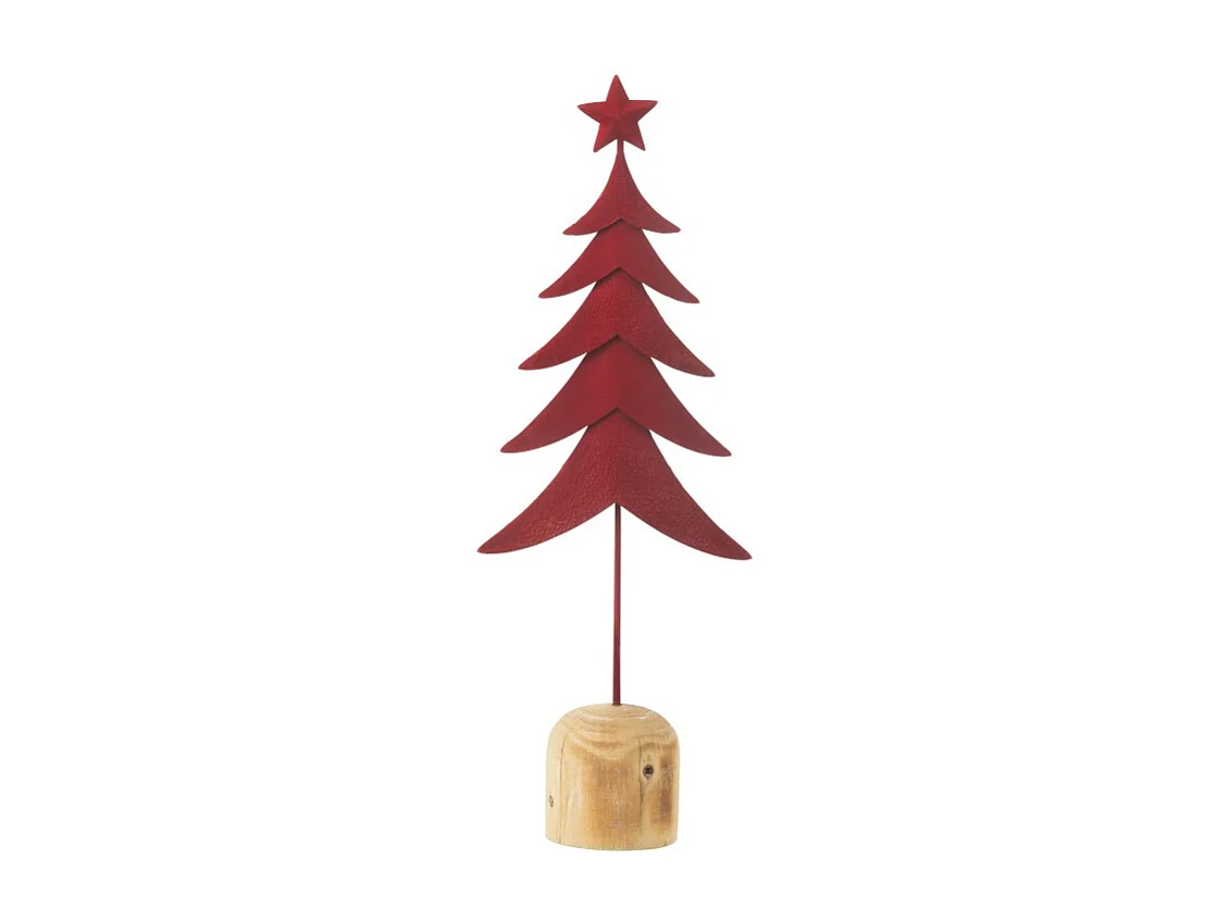Albero di Natale in metallo rosso 17.5*8*49 cm