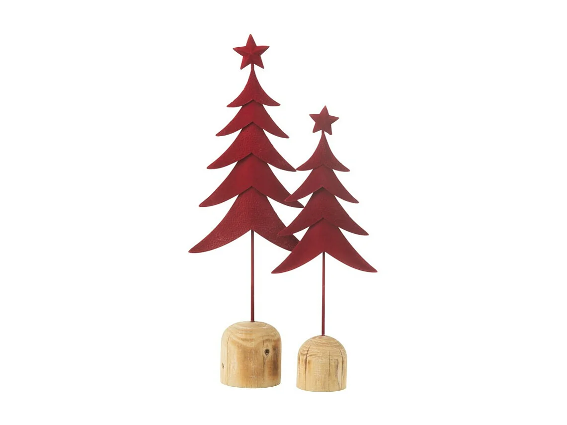 Albero di Natale in metallo rosso 17.5*8*49 cm
