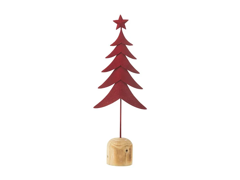 Albero di Natale in metallo rosso 17.5*8*49 cm