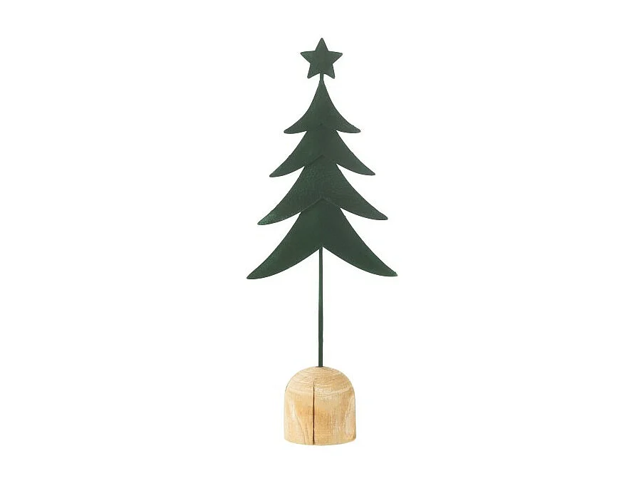 Árbol de Navidad artificial de metal verde 14.5*7*40 cm