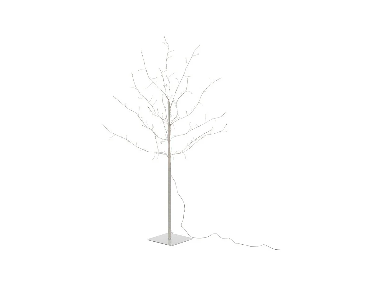 Albero luminoso ramo led bianco in metallo 100 cm