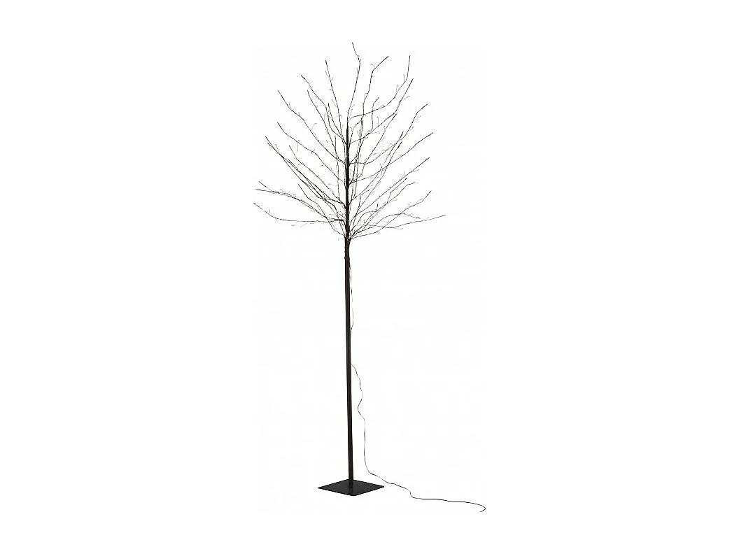 Albero luminoso ramo led in metallo nero 180 cm