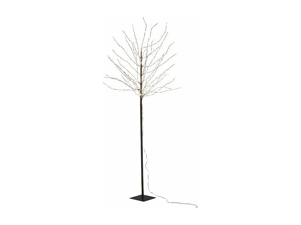 Albero luminoso ramo led in metallo nero 180 cm
