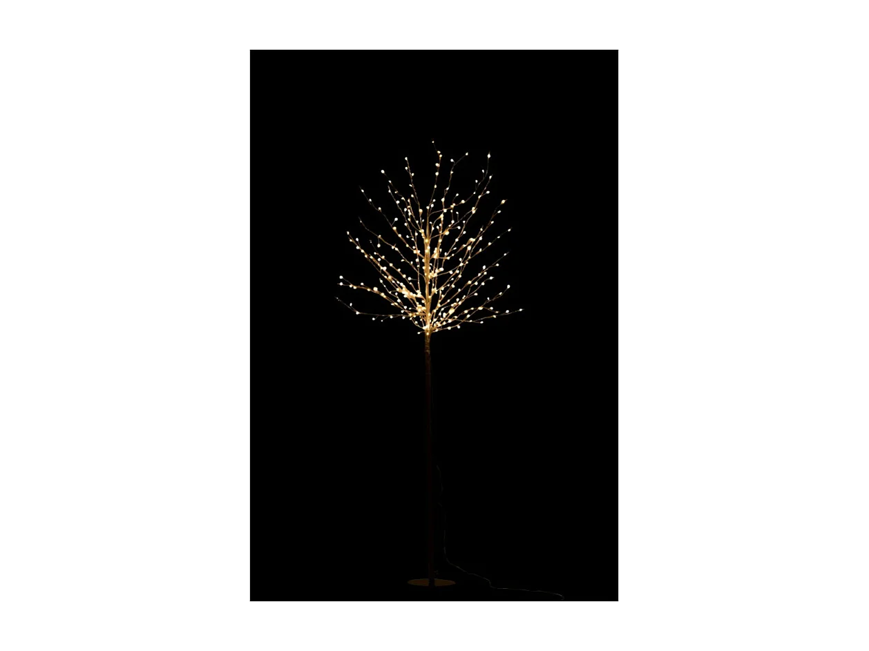 Albero luminoso ramo led in metallo nero 180 cm