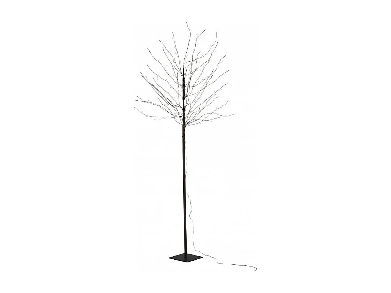 Albero luminoso ramo led in metallo nero 180 cm