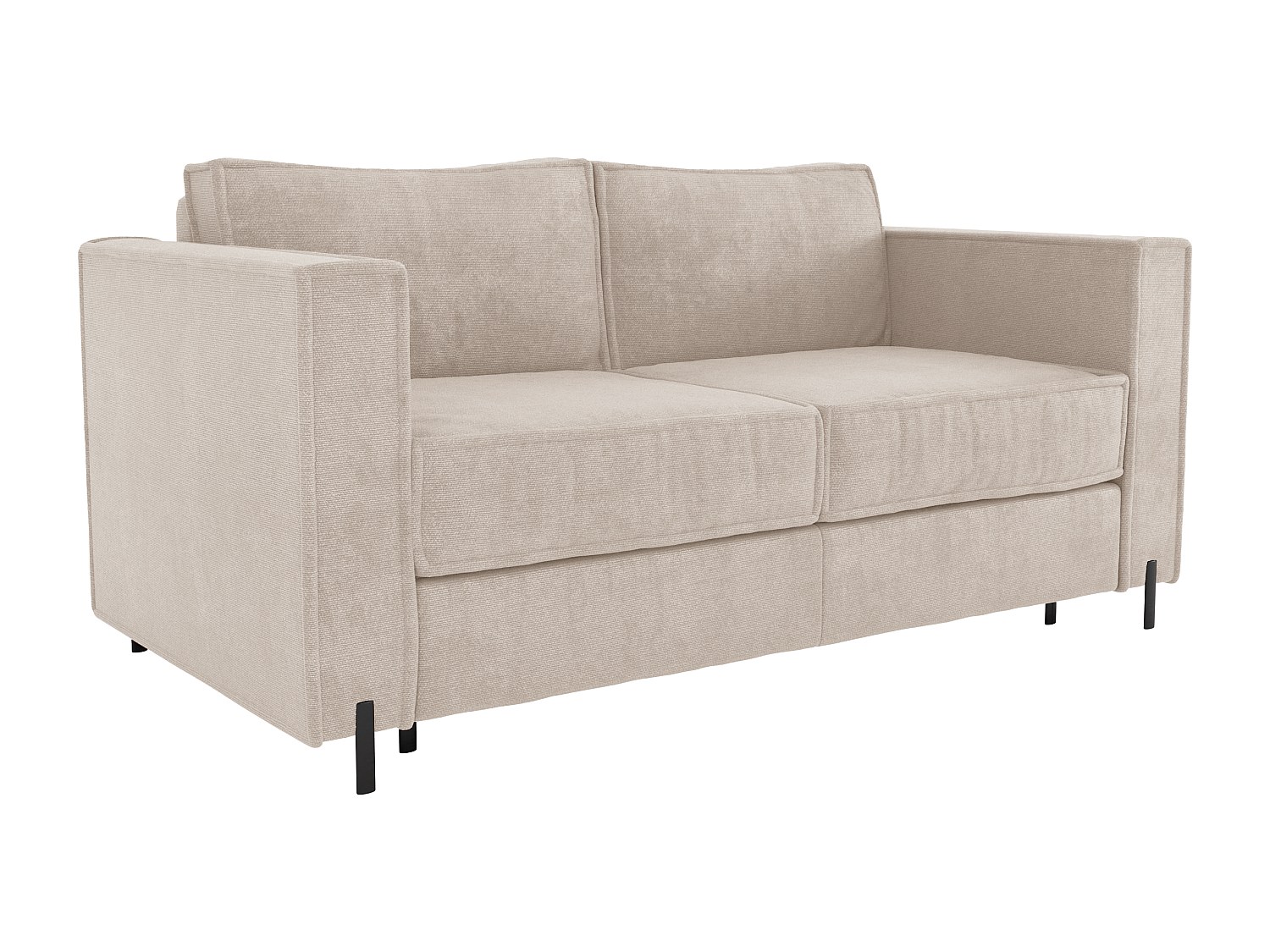 Schlafsofa mit Matratze 4-Sitzer - Strukturstoff - Beige - Liegefläche 160 günstig online kaufen