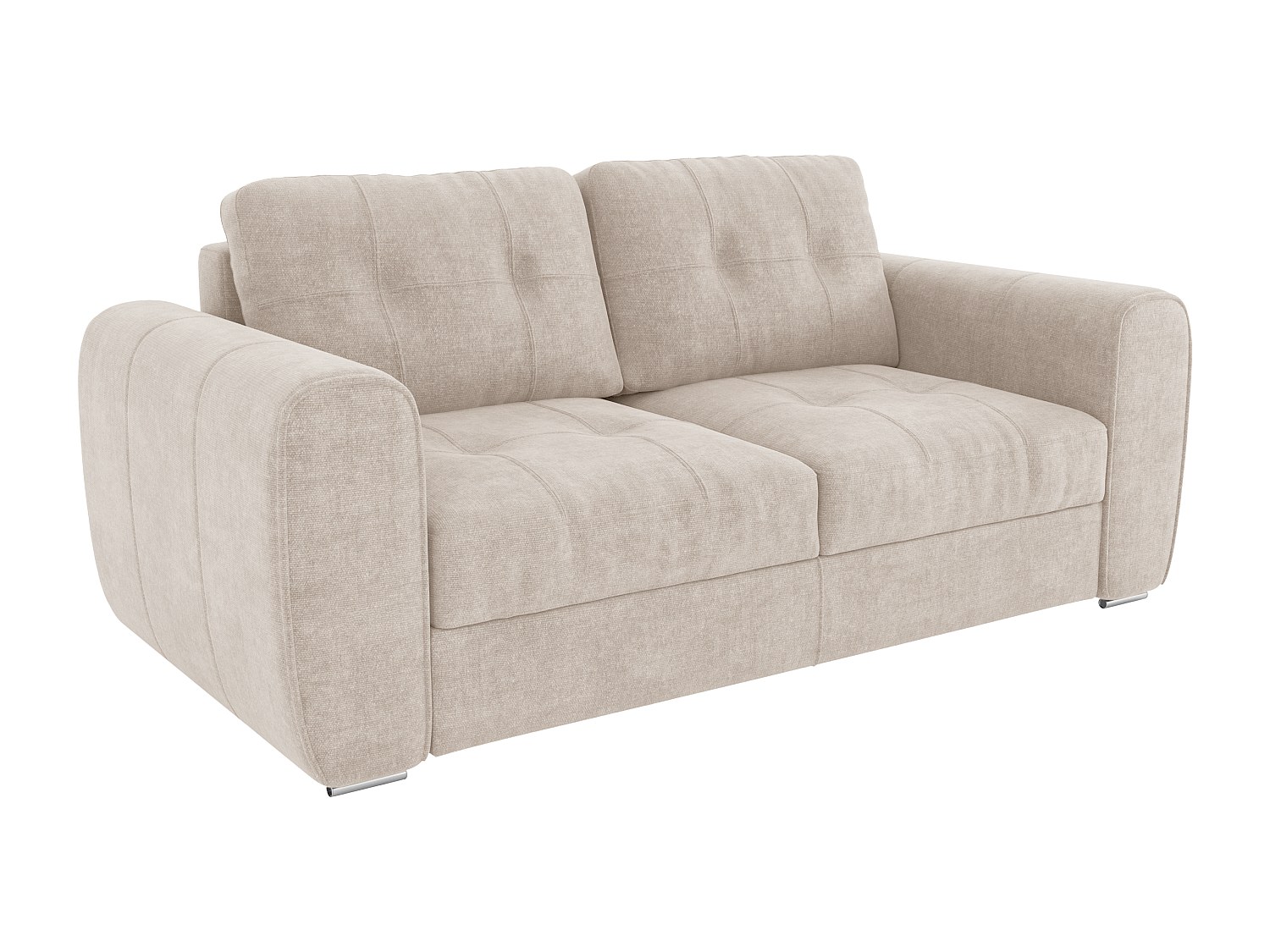 Schlafsofa mit Matratze 3-Sitzer - Stoff - Beige - Liegefläche 140 cm - Mat günstig online kaufen