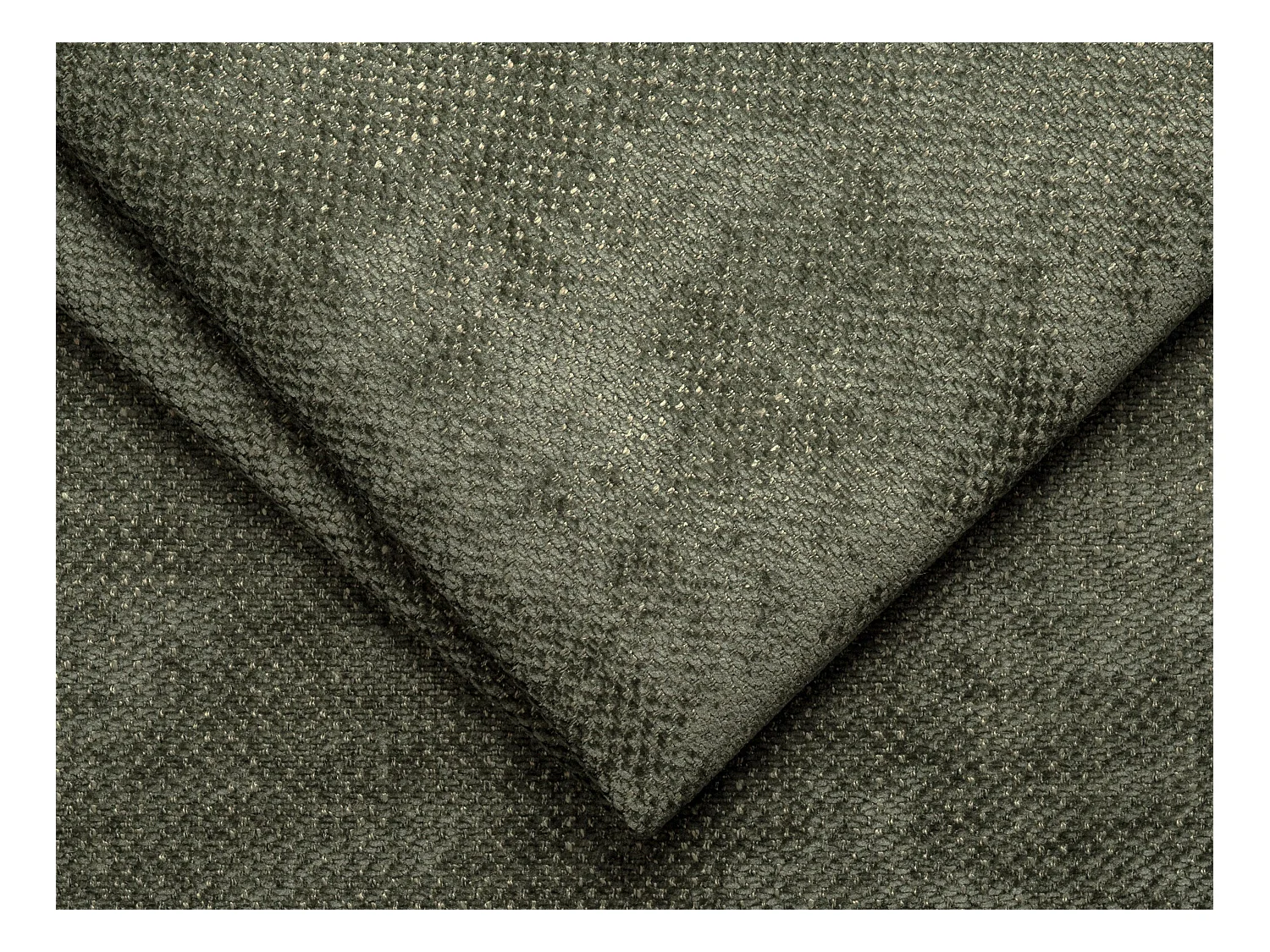 Schlafsofa mit Matratze 3-Sitzer - Stoff - Grün - Liegefläche 140 cm - Matratze 14 cm - BOLIPO