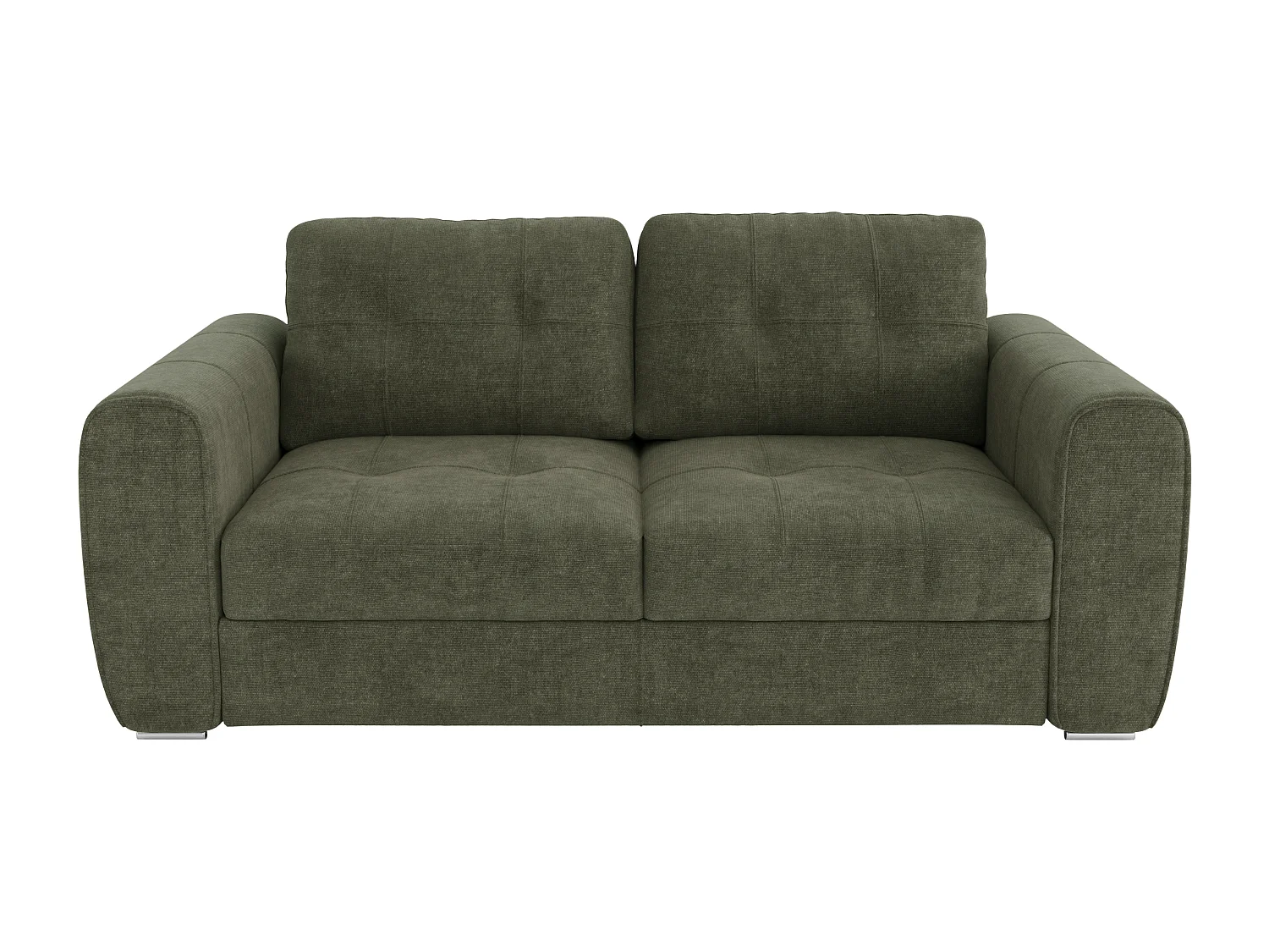 Schlafsofa mit Matratze 3-Sitzer - Stoff - Grün - Liegefläche 140 cm - Matratze 14 cm - BOLIPO