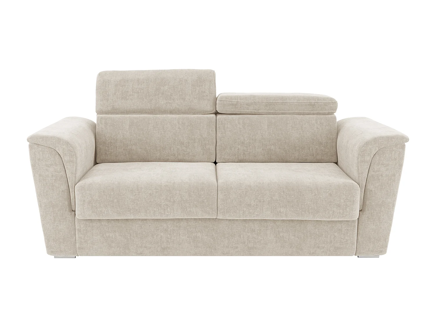 Sofá cama de 3 plazas de apertura rápida de tela beige - Cama de láminas anchas de 140 cm - Colchón de 18 cm RIZORA