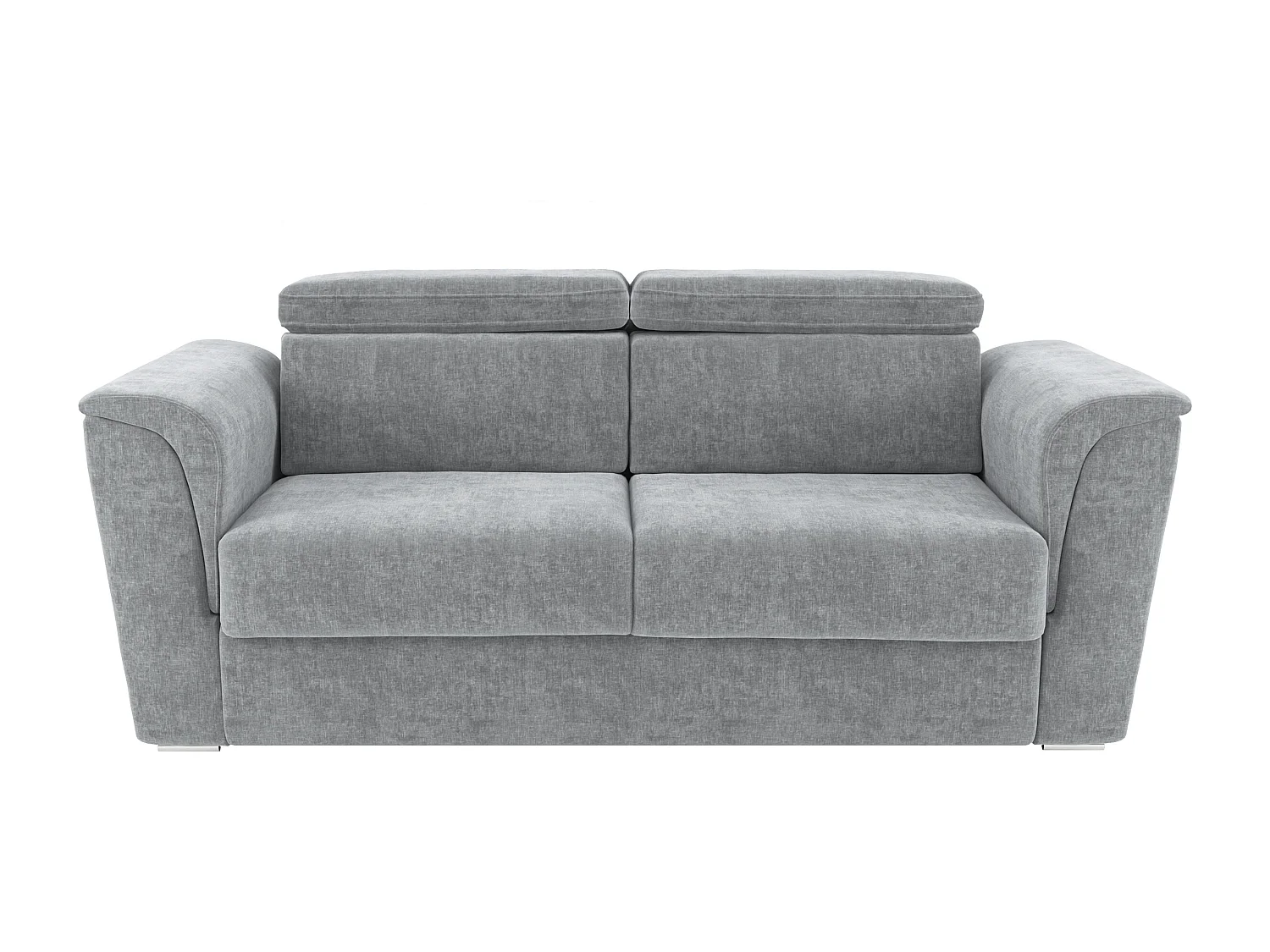 Canapé 3 places convertible express en tissu gris - Couchage 140 cm - Matelas 22 cm avec mémoire de forme RIZORA