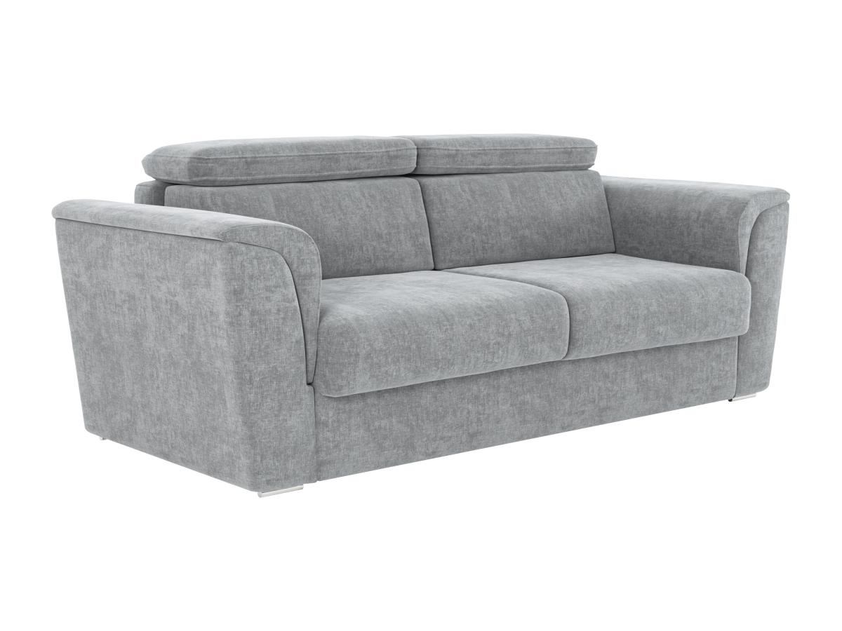 Schlafsofa mit Matratze 4-Sitzer - Stoff - Grau - Liegefläche 160 cm - Matr günstig online kaufen