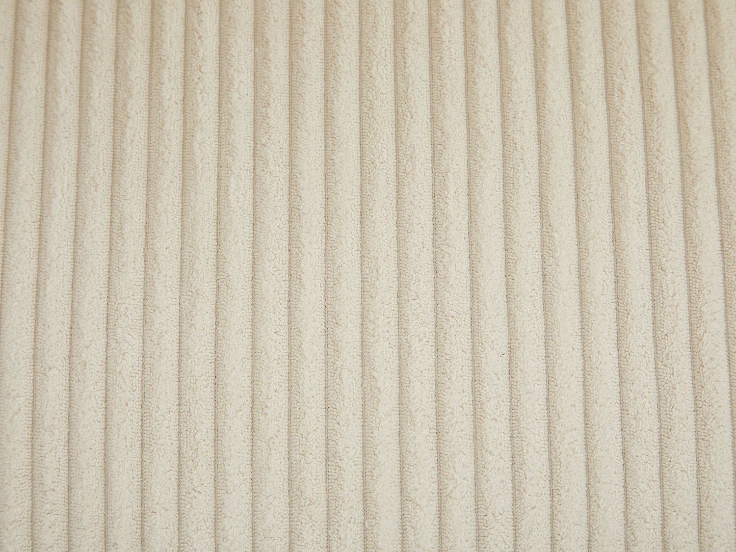 2-sits elfåtölj i beige manchestersammet LUNANO