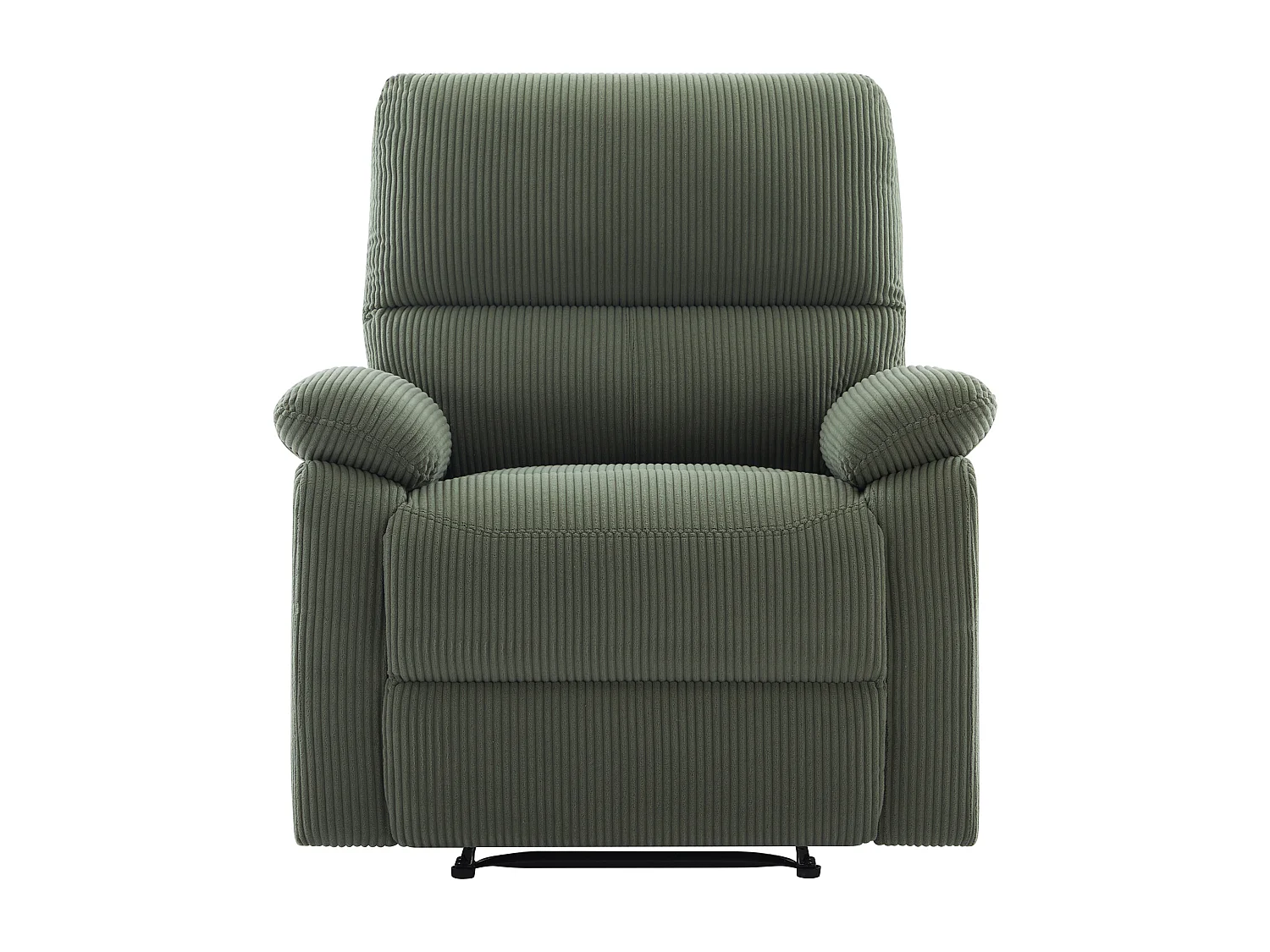 Fauteuil relax électrique en velours côtelé vert  LUNANO