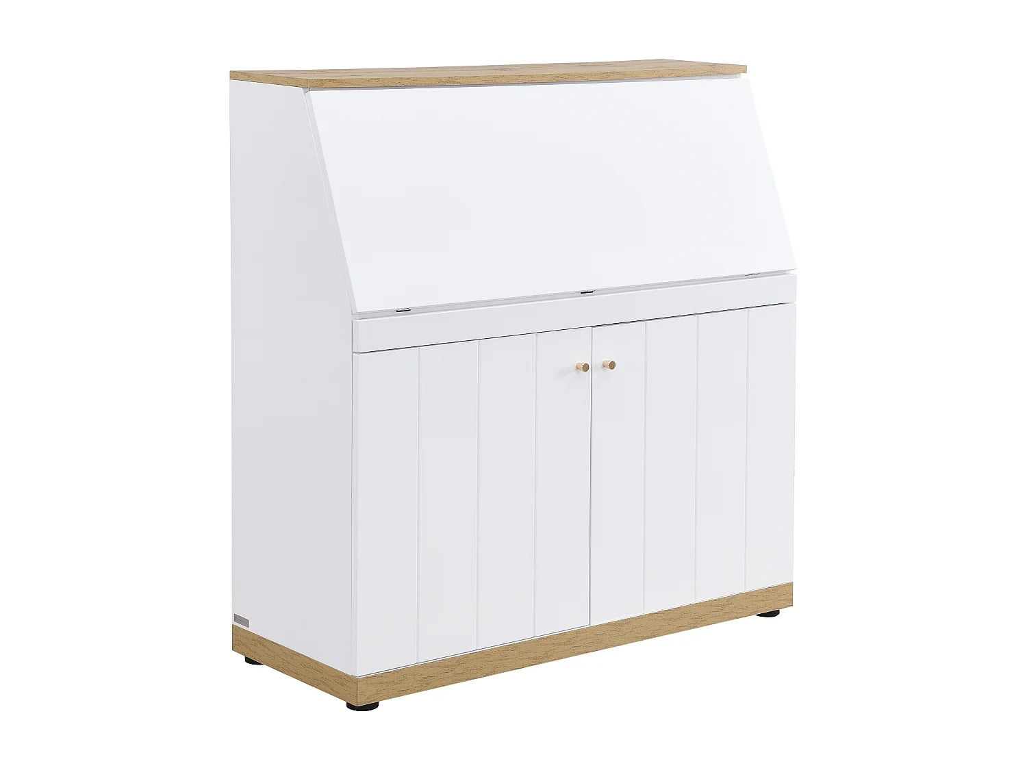 Sekretær - MDF - Farge: Hvit og naturlig - DUTASI