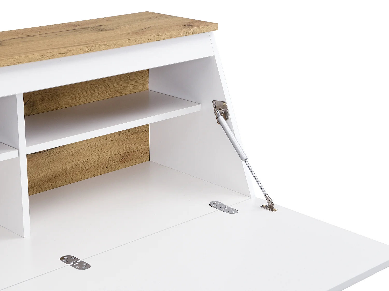 Sekretær - MDF - Farge: Hvit og naturlig - DUTASI