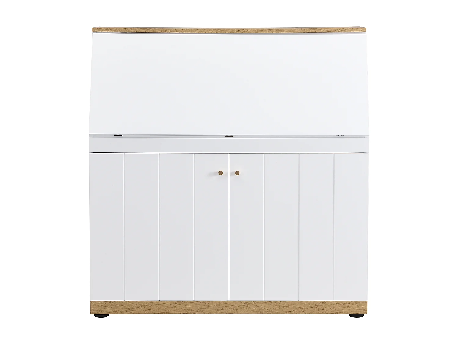 Sekretär - MDF - Weiß & Natur - DUTASI