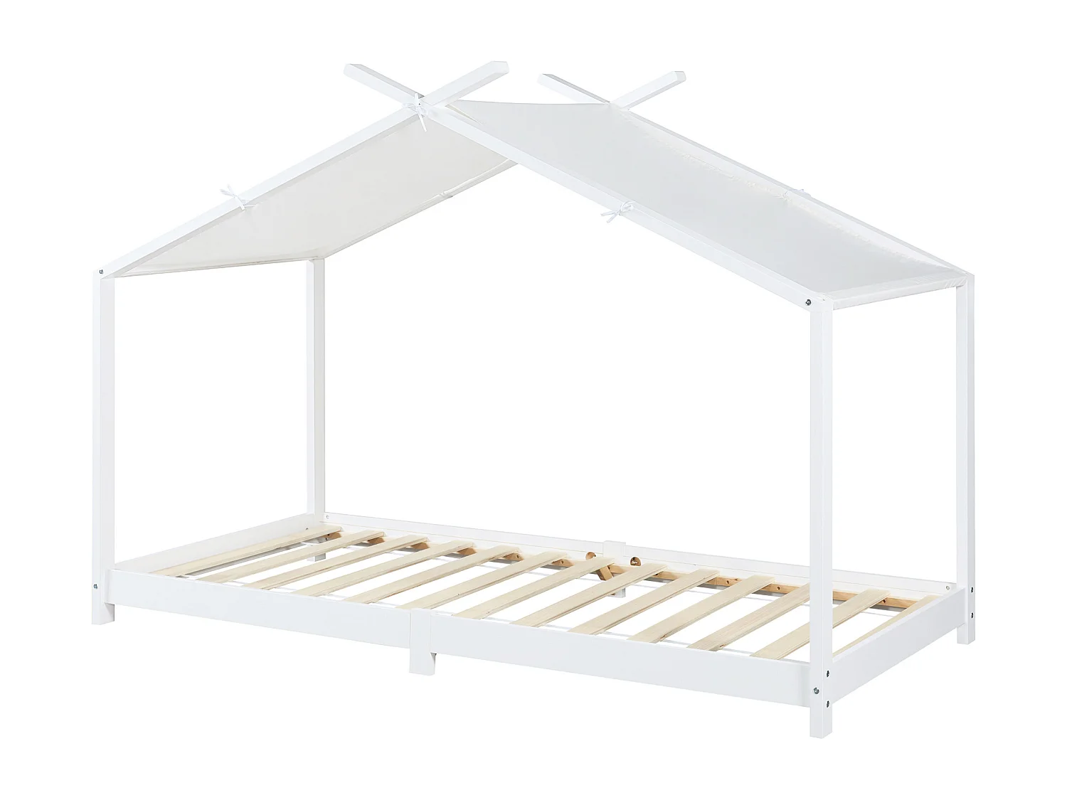 Lit enfant Brome bois de pin 90 x 200 cm blanc [en.casa]